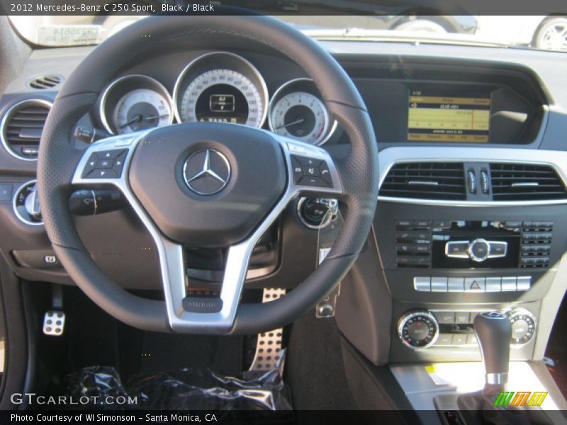 Black / Black 2012 Mercedes-Benz C 250 Sport