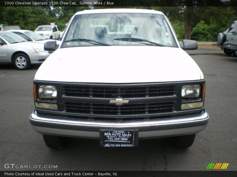 Summit White / Blue 2000 Chevrolet Silverado 3500 Crew Cab