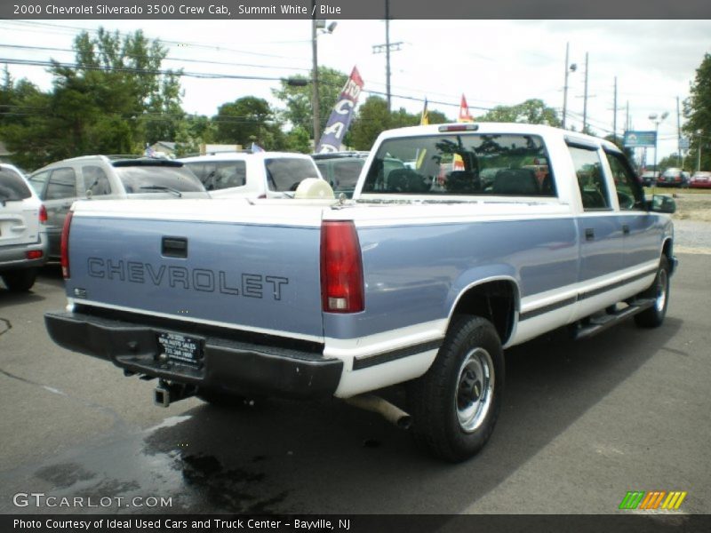 Summit White / Blue 2000 Chevrolet Silverado 3500 Crew Cab