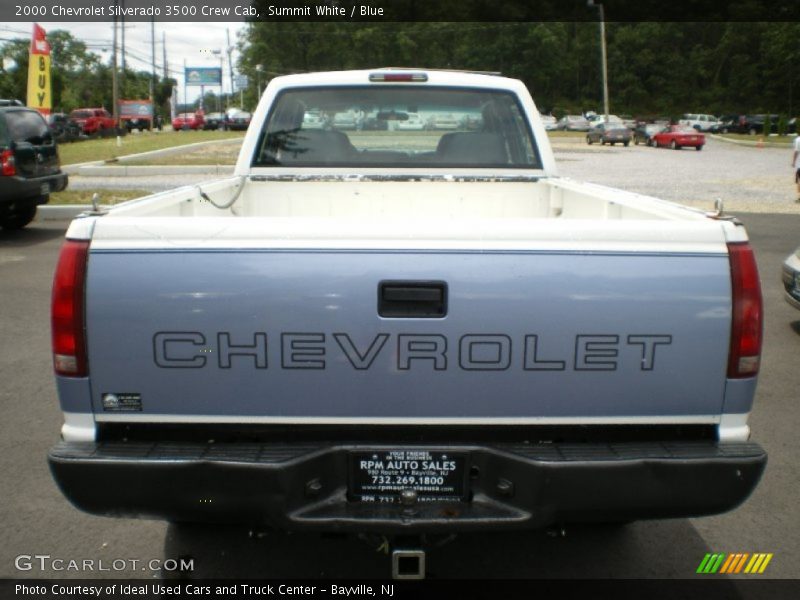 Summit White / Blue 2000 Chevrolet Silverado 3500 Crew Cab