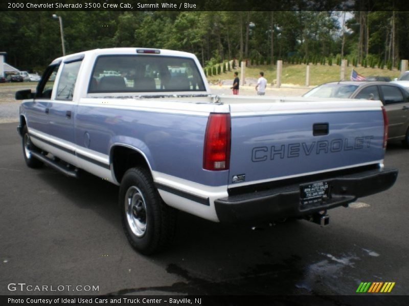 Summit White / Blue 2000 Chevrolet Silverado 3500 Crew Cab