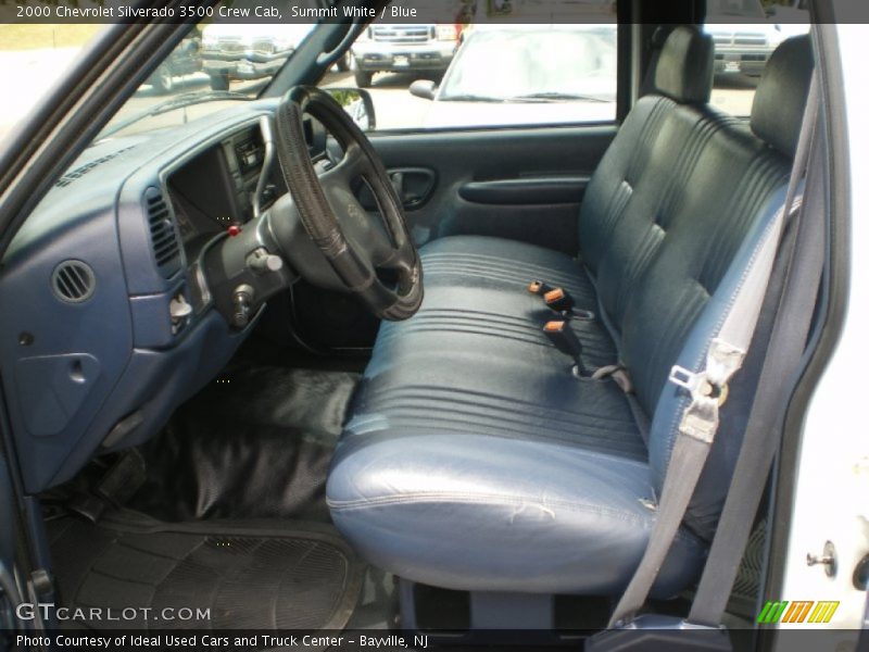 Summit White / Blue 2000 Chevrolet Silverado 3500 Crew Cab