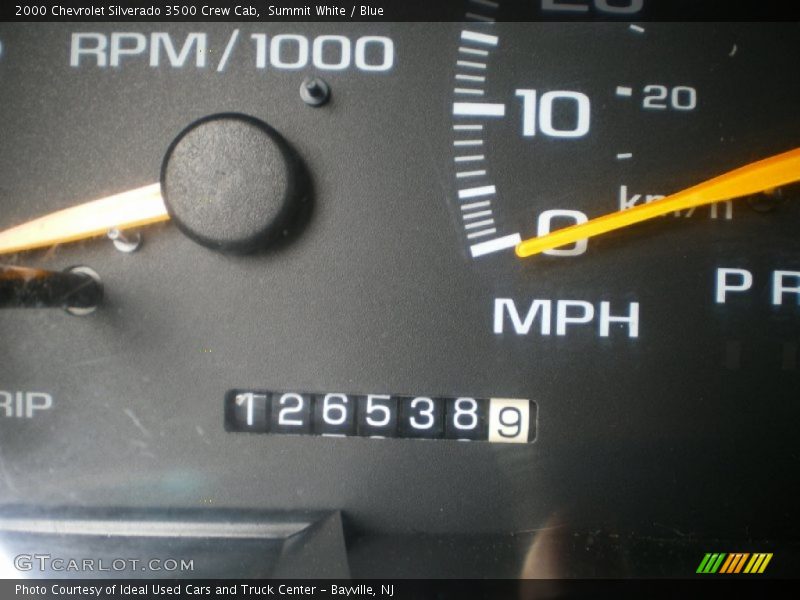 Summit White / Blue 2000 Chevrolet Silverado 3500 Crew Cab