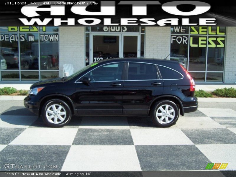 Crystal Black Pearl / Gray 2011 Honda CR-V SE 4WD