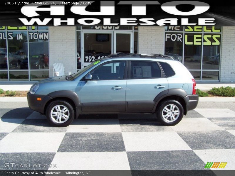 Desert Sage / Gray 2006 Hyundai Tucson GLS V6