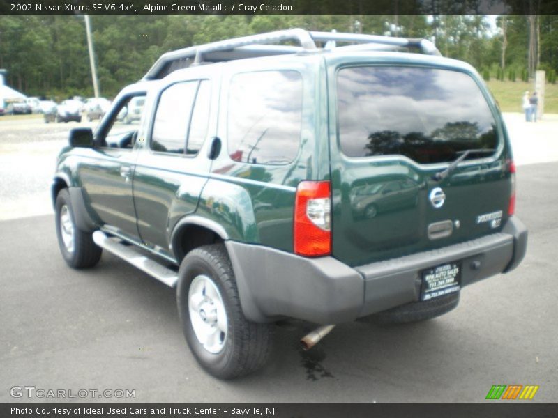 Alpine Green Metallic / Gray Celadon 2002 Nissan Xterra SE V6 4x4