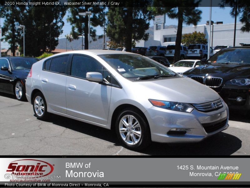 Alabaster Silver Metallic / Gray 2010 Honda Insight Hybrid EX