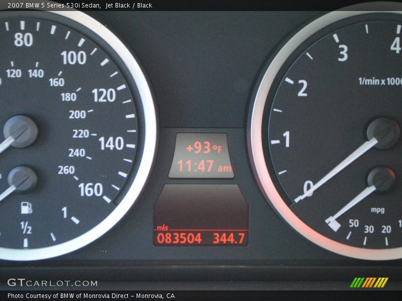 Jet Black / Black 2007 BMW 5 Series 530i Sedan