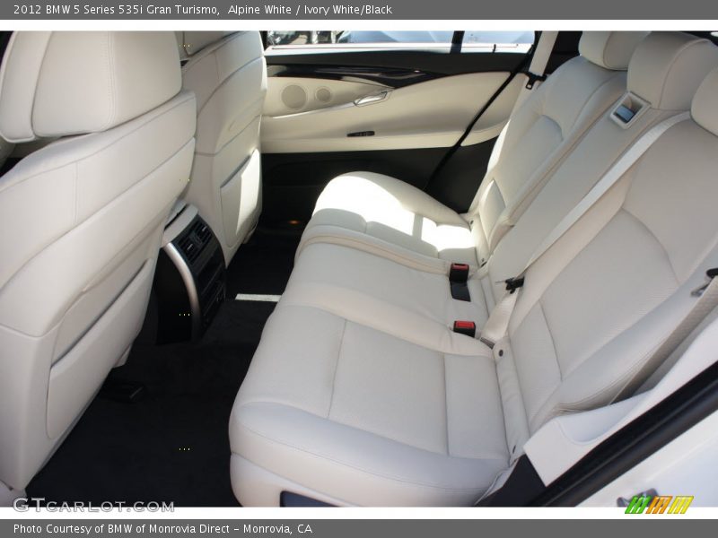 Rear Seat of 2012 5 Series 535i Gran Turismo