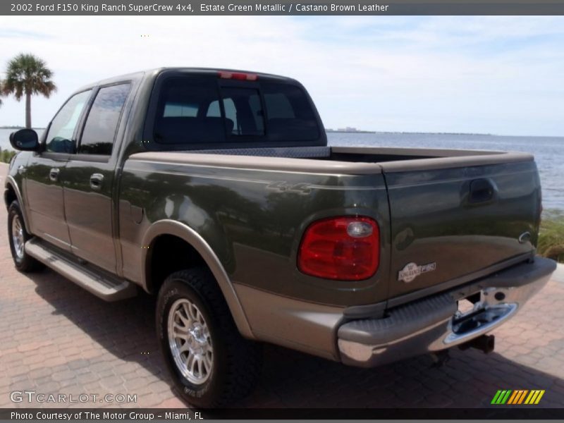 Estate Green Metallic / Castano Brown Leather 2002 Ford F150 King Ranch SuperCrew 4x4
