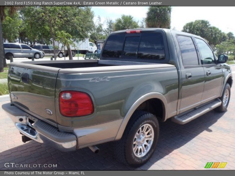 Estate Green Metallic / Castano Brown Leather 2002 Ford F150 King Ranch SuperCrew 4x4