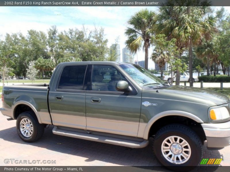 Estate Green Metallic / Castano Brown Leather 2002 Ford F150 King Ranch SuperCrew 4x4
