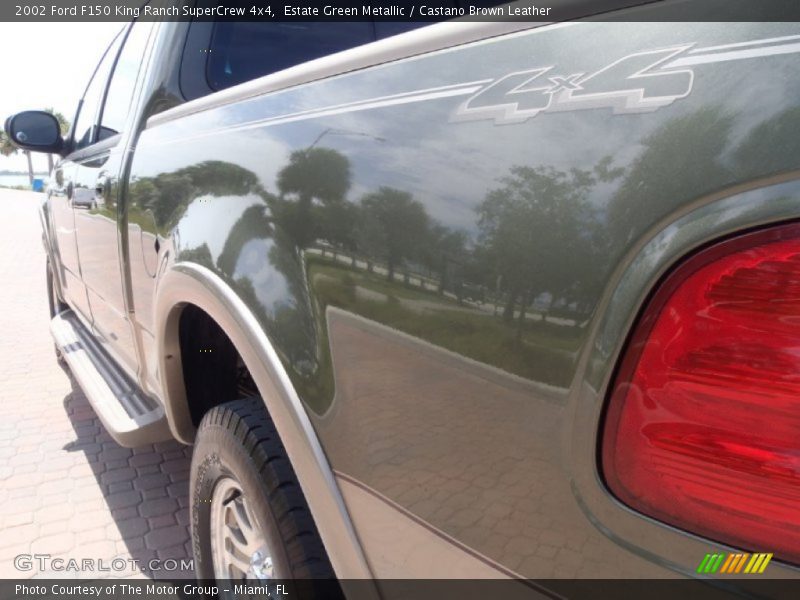 Estate Green Metallic / Castano Brown Leather 2002 Ford F150 King Ranch SuperCrew 4x4
