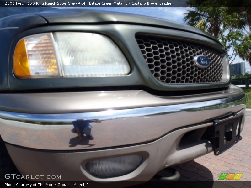 Estate Green Metallic / Castano Brown Leather 2002 Ford F150 King Ranch SuperCrew 4x4