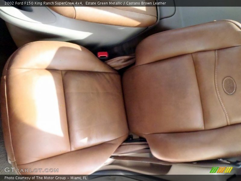 Estate Green Metallic / Castano Brown Leather 2002 Ford F150 King Ranch SuperCrew 4x4