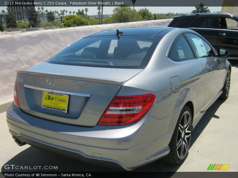 Palladium Silver Metallic / Black 2013 Mercedes-Benz C 250 Coupe