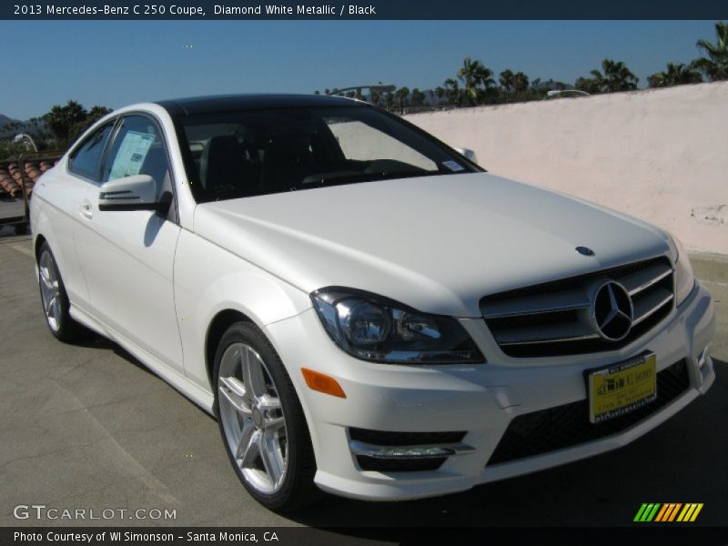 Diamond White Metallic / Black 2013 Mercedes-Benz C 250 Coupe