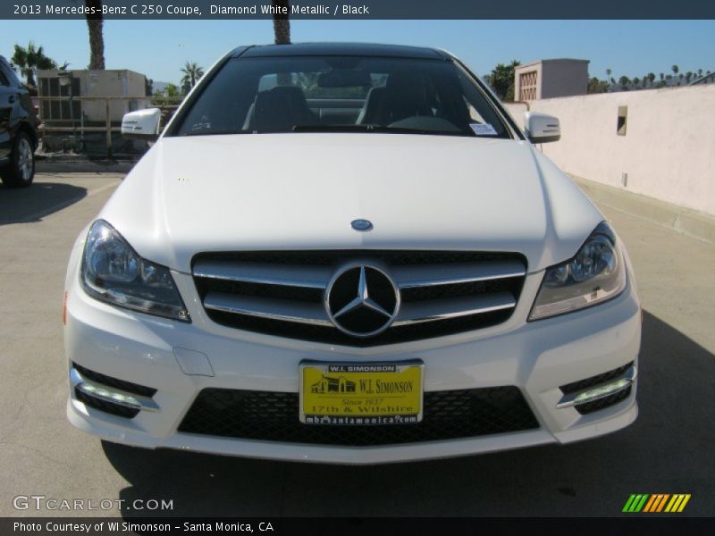 Diamond White Metallic / Black 2013 Mercedes-Benz C 250 Coupe