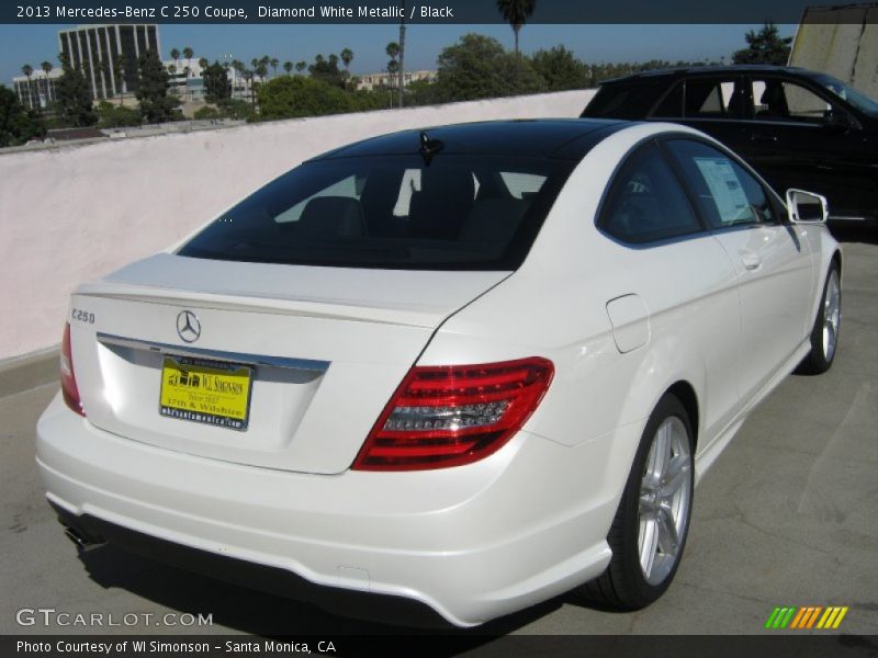 Diamond White Metallic / Black 2013 Mercedes-Benz C 250 Coupe