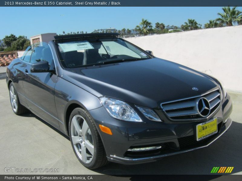 Steel Grey Metallic / Black 2013 Mercedes-Benz E 350 Cabriolet