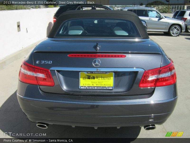 Steel Grey Metallic / Black 2013 Mercedes-Benz E 350 Cabriolet