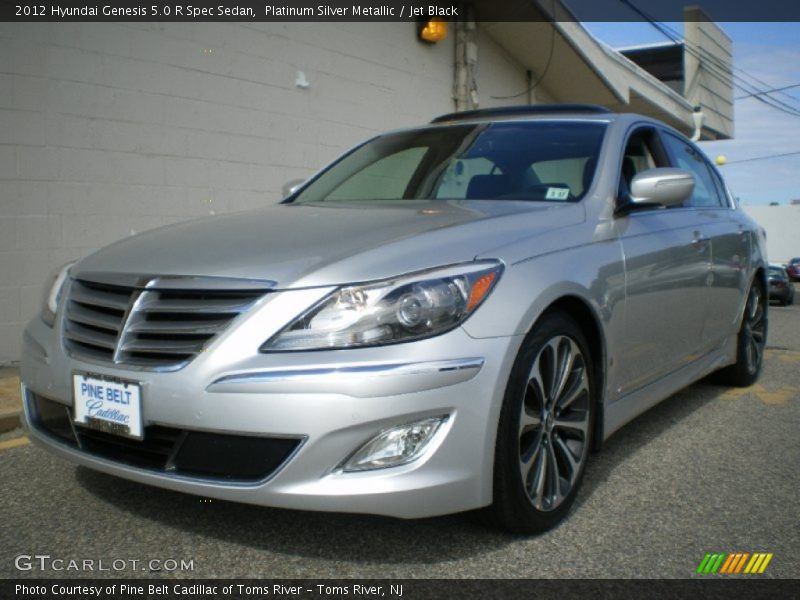 Platinum Silver Metallic / Jet Black 2012 Hyundai Genesis 5.0 R Spec Sedan