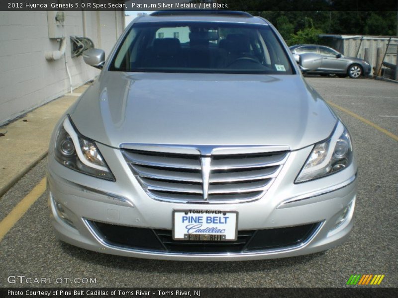 Platinum Silver Metallic / Jet Black 2012 Hyundai Genesis 5.0 R Spec Sedan