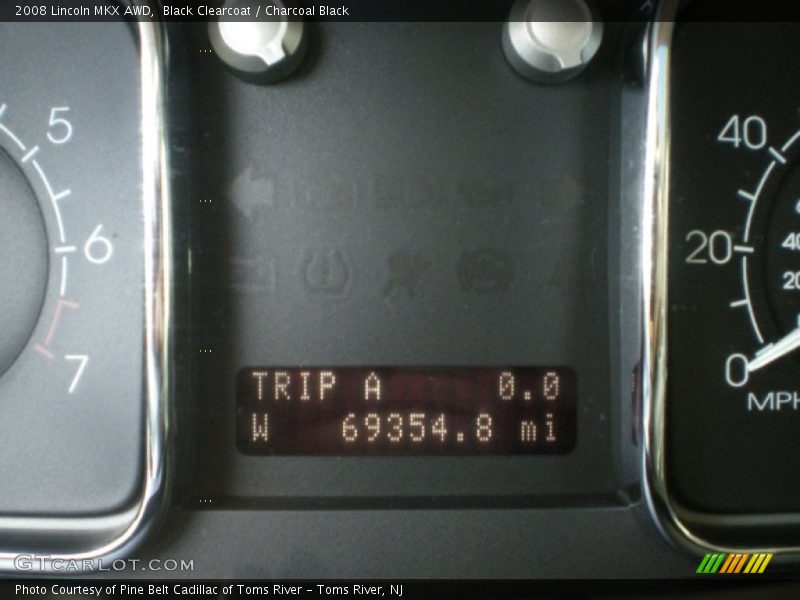 Black Clearcoat / Charcoal Black 2008 Lincoln MKX AWD