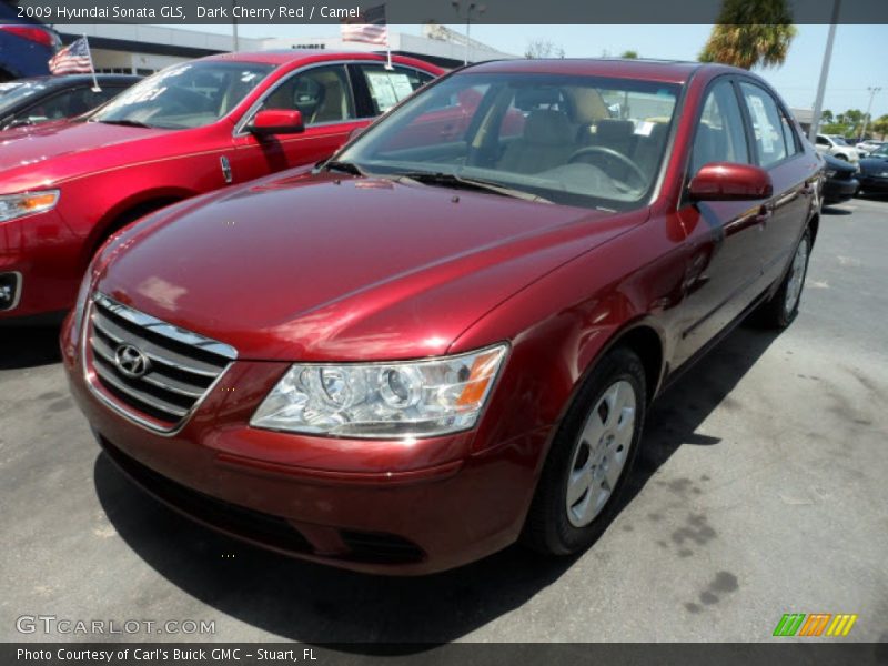 Dark Cherry Red / Camel 2009 Hyundai Sonata GLS
