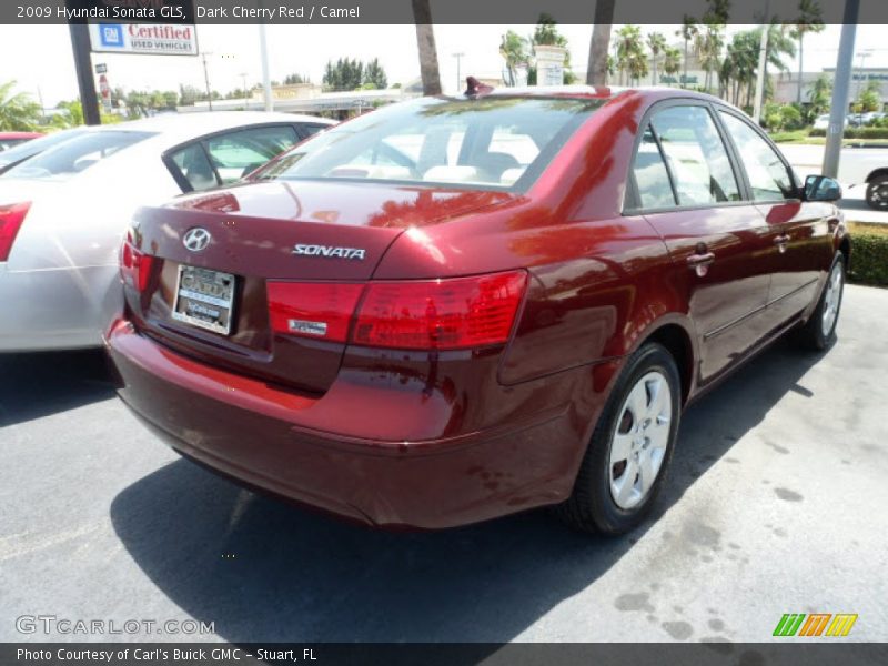 Dark Cherry Red / Camel 2009 Hyundai Sonata GLS