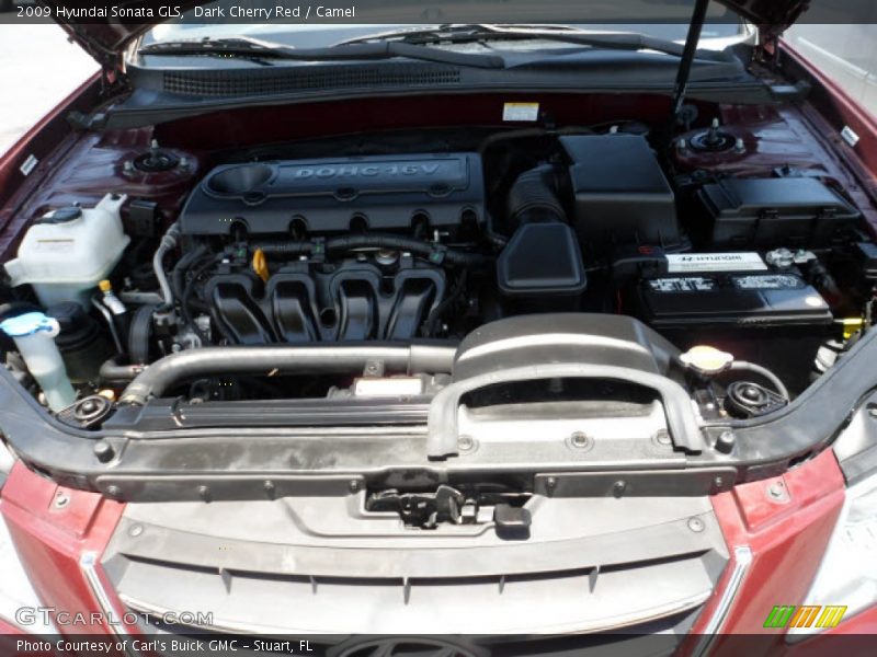 Dark Cherry Red / Camel 2009 Hyundai Sonata GLS