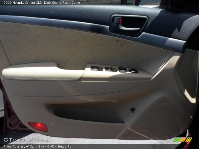 Dark Cherry Red / Camel 2009 Hyundai Sonata GLS