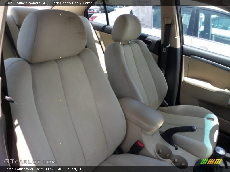 Dark Cherry Red / Camel 2009 Hyundai Sonata GLS