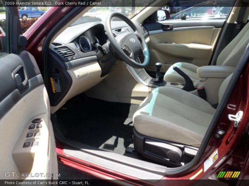 Dark Cherry Red / Camel 2009 Hyundai Sonata GLS