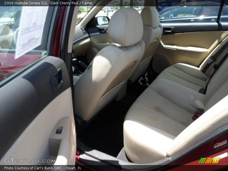 Dark Cherry Red / Camel 2009 Hyundai Sonata GLS