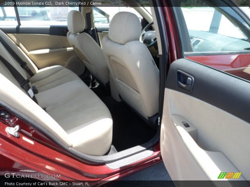 Dark Cherry Red / Camel 2009 Hyundai Sonata GLS