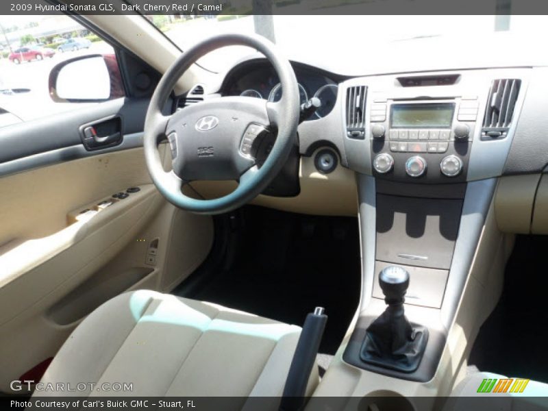 Dark Cherry Red / Camel 2009 Hyundai Sonata GLS