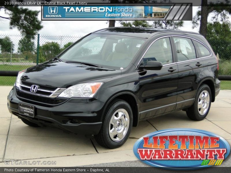 Crystal Black Pearl / Ivory 2010 Honda CR-V LX