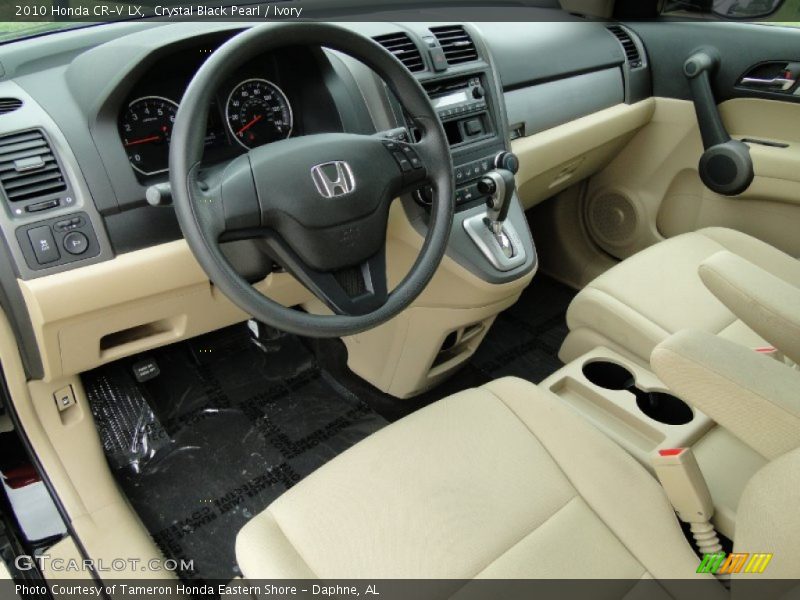Crystal Black Pearl / Ivory 2010 Honda CR-V LX
