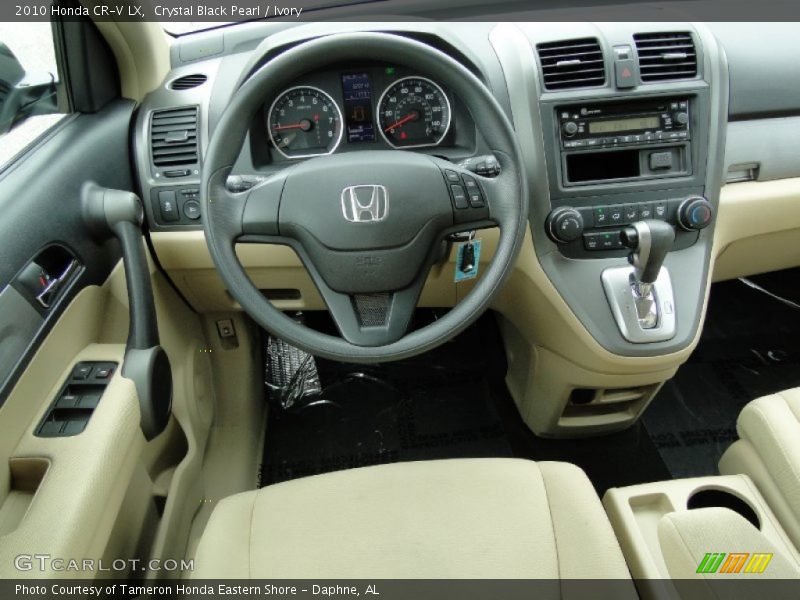Crystal Black Pearl / Ivory 2010 Honda CR-V LX