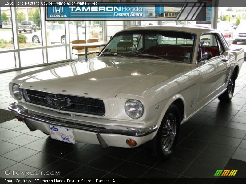 Wimbledon White / Red 1965 Ford Mustang Coupe