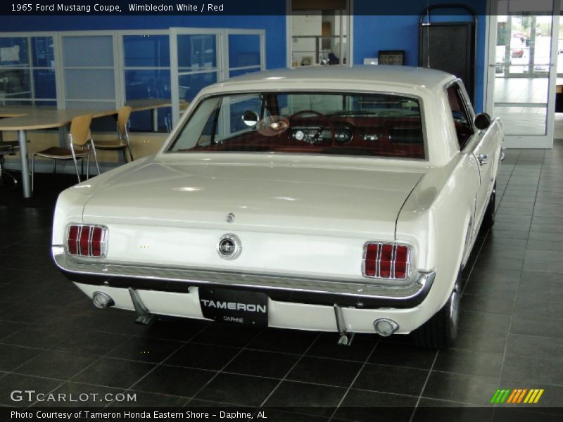 Wimbledon White / Red 1965 Ford Mustang Coupe
