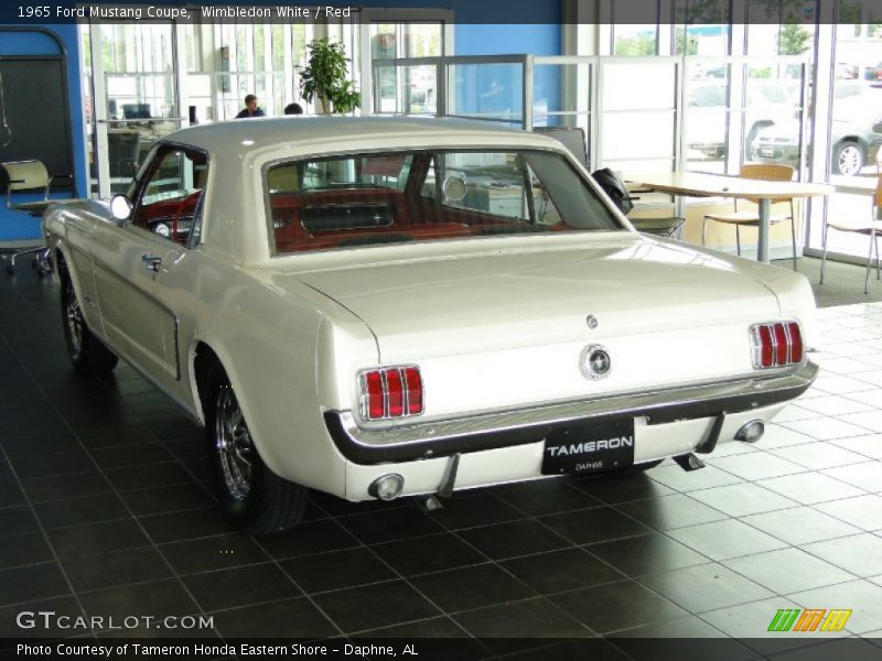 Wimbledon White / Red 1965 Ford Mustang Coupe