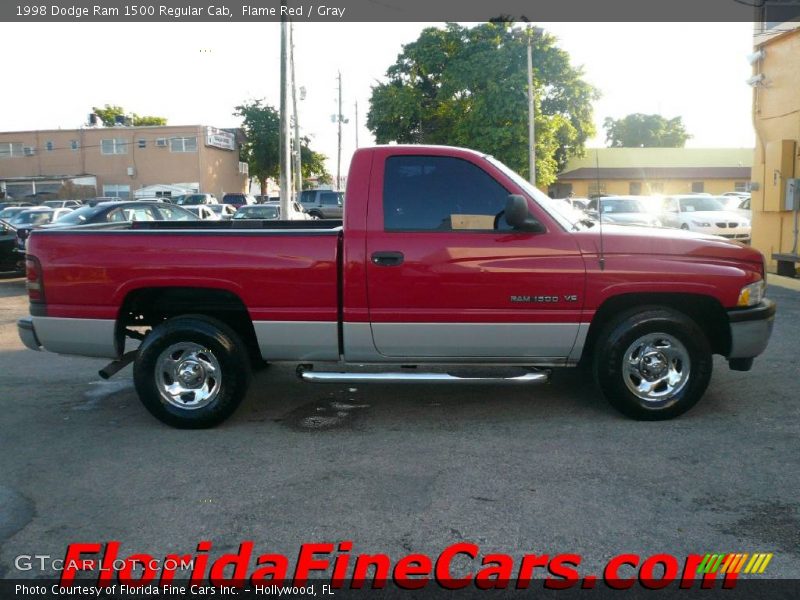 Flame Red / Gray 1998 Dodge Ram 1500 Regular Cab