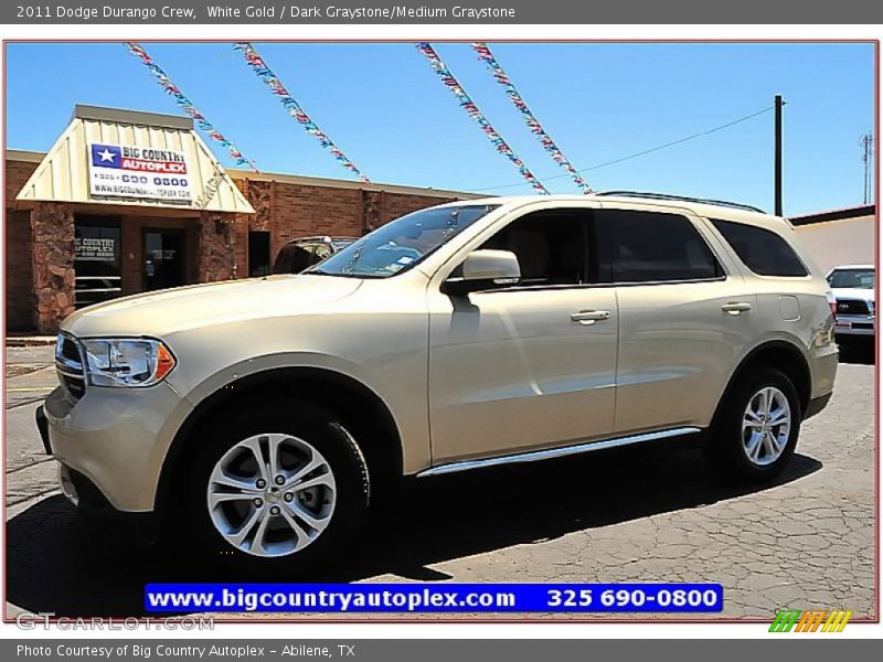 White Gold / Dark Graystone/Medium Graystone 2011 Dodge Durango Crew
