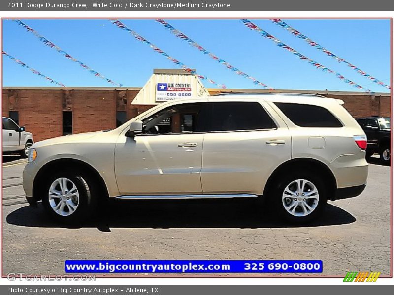 White Gold / Dark Graystone/Medium Graystone 2011 Dodge Durango Crew
