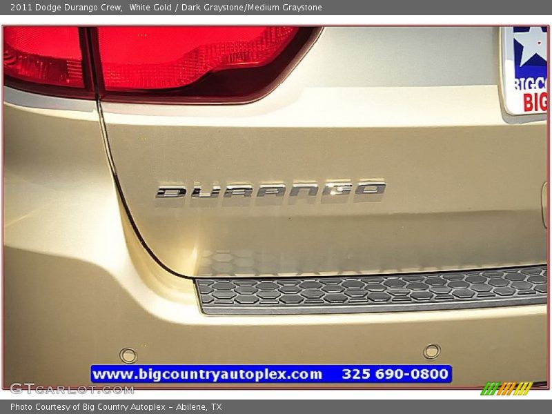 White Gold / Dark Graystone/Medium Graystone 2011 Dodge Durango Crew