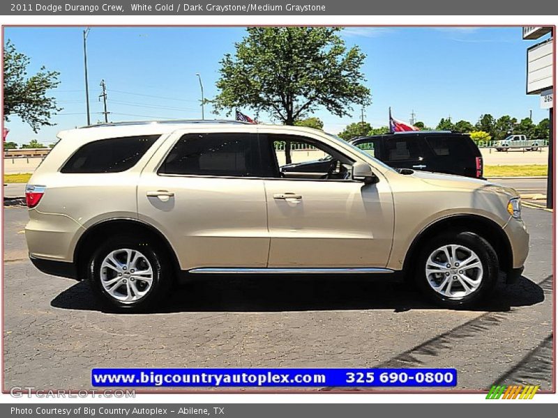 White Gold / Dark Graystone/Medium Graystone 2011 Dodge Durango Crew