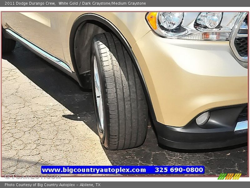 White Gold / Dark Graystone/Medium Graystone 2011 Dodge Durango Crew