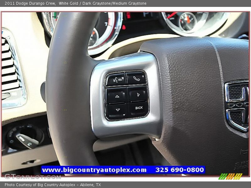 White Gold / Dark Graystone/Medium Graystone 2011 Dodge Durango Crew